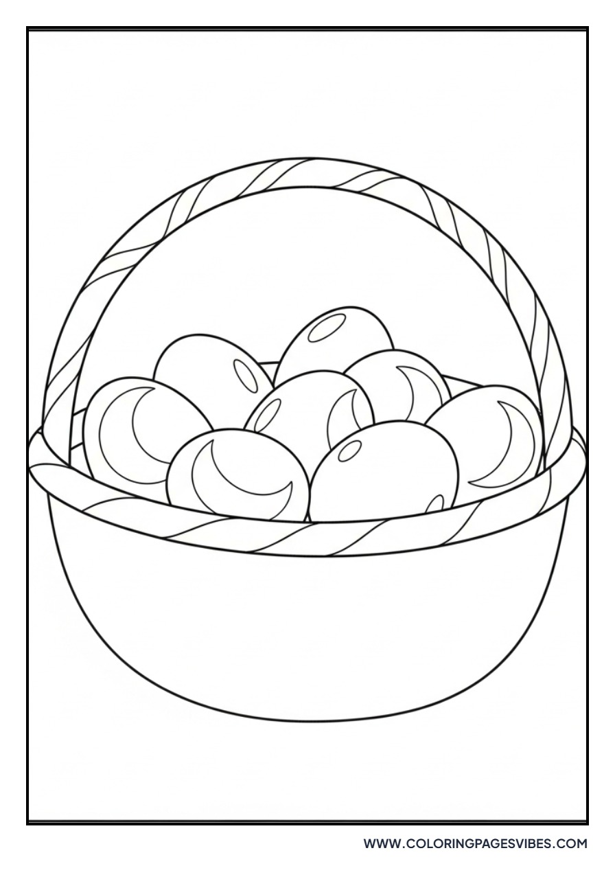 Easter Basket with Moon Eggs