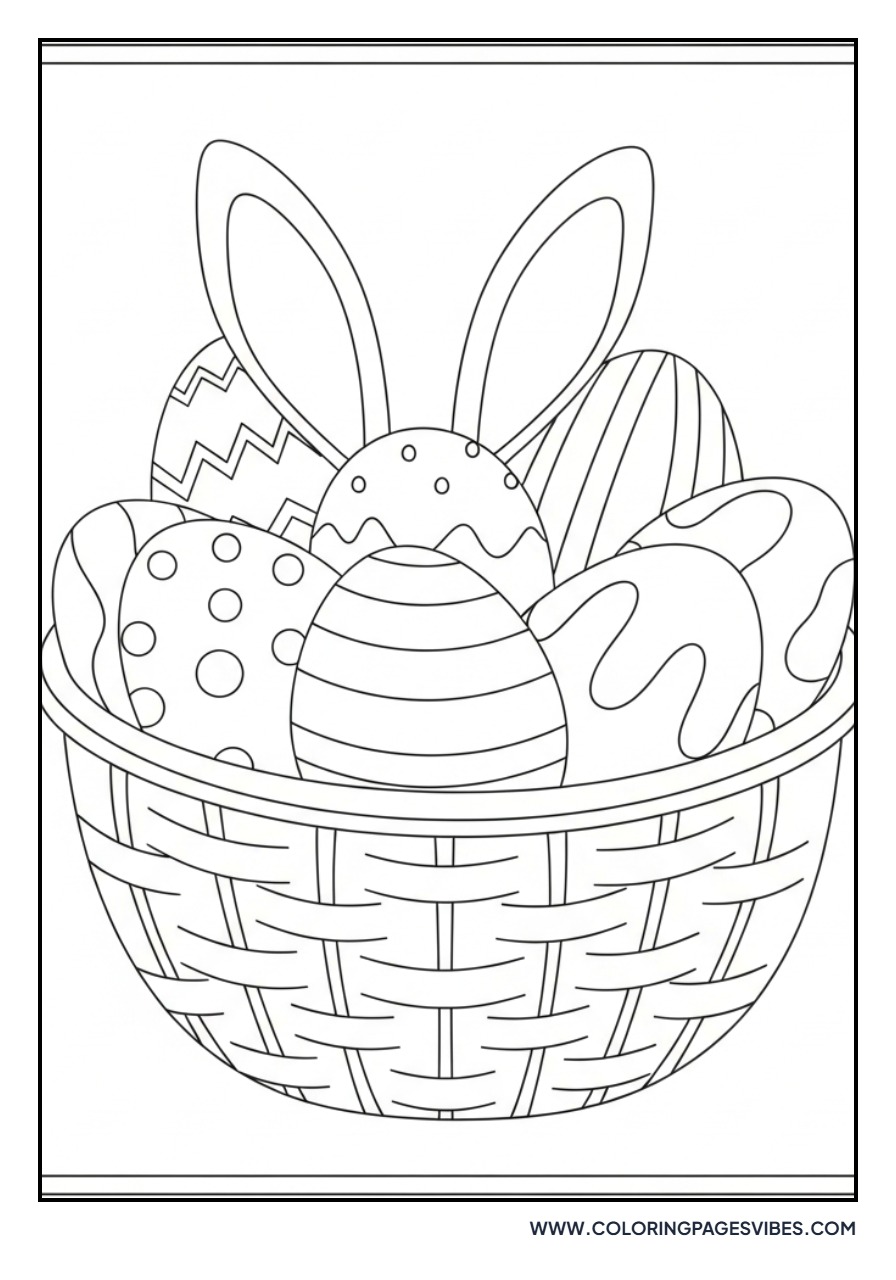 Easter Basket with Petal Eggs