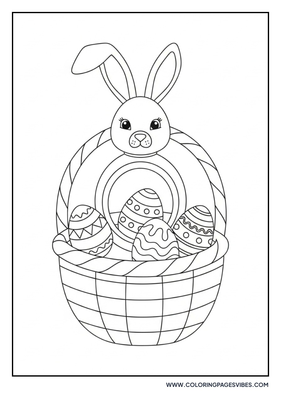 Easter Basket with Ring Eggs