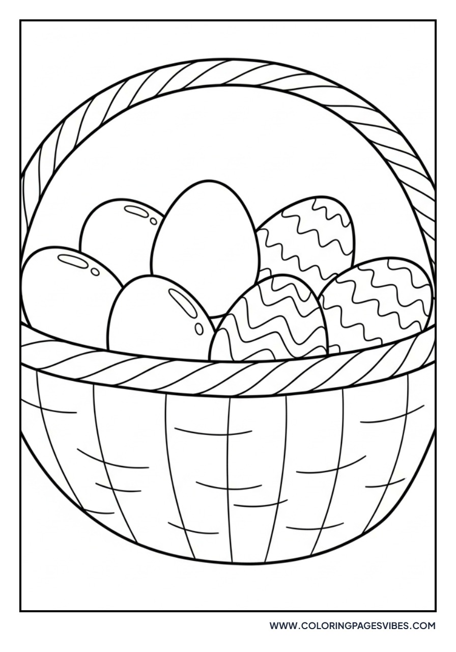 Easter Basket with Square Eggs