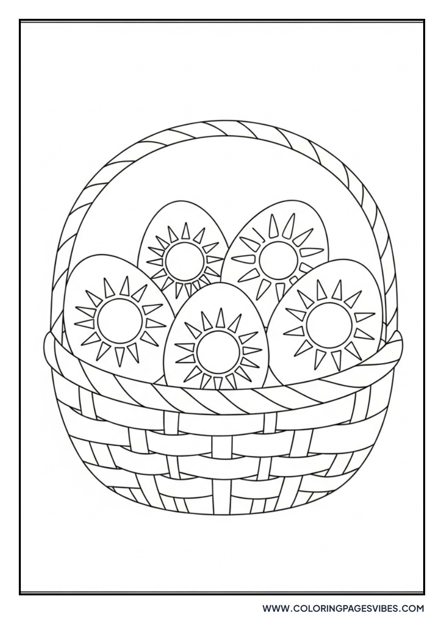 Easter Basket with Sun Eggs