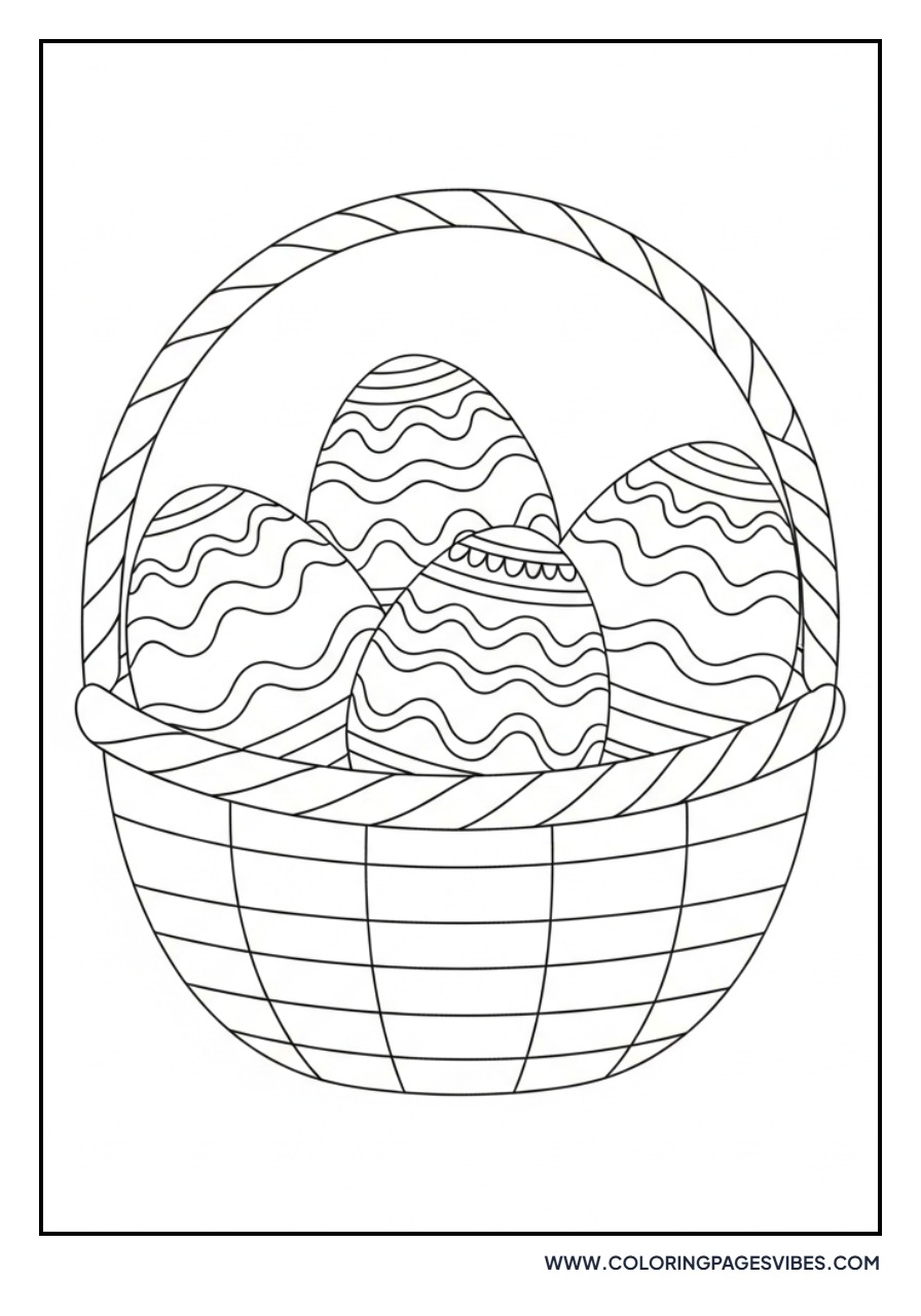 Easter Basket with Wave Eggs