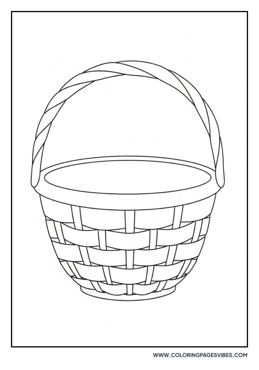 Empty Easter Basket Outline