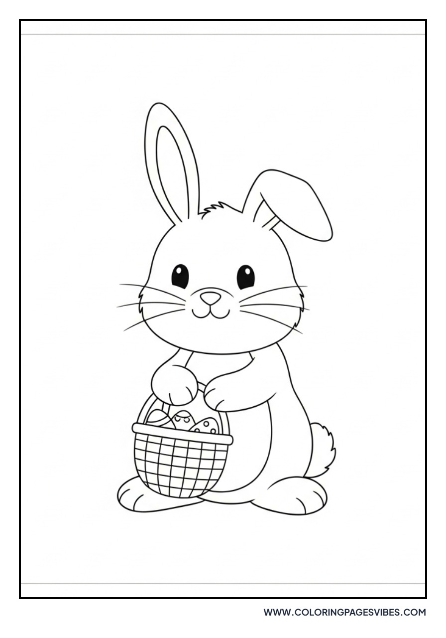 Happy Bunny with Basket