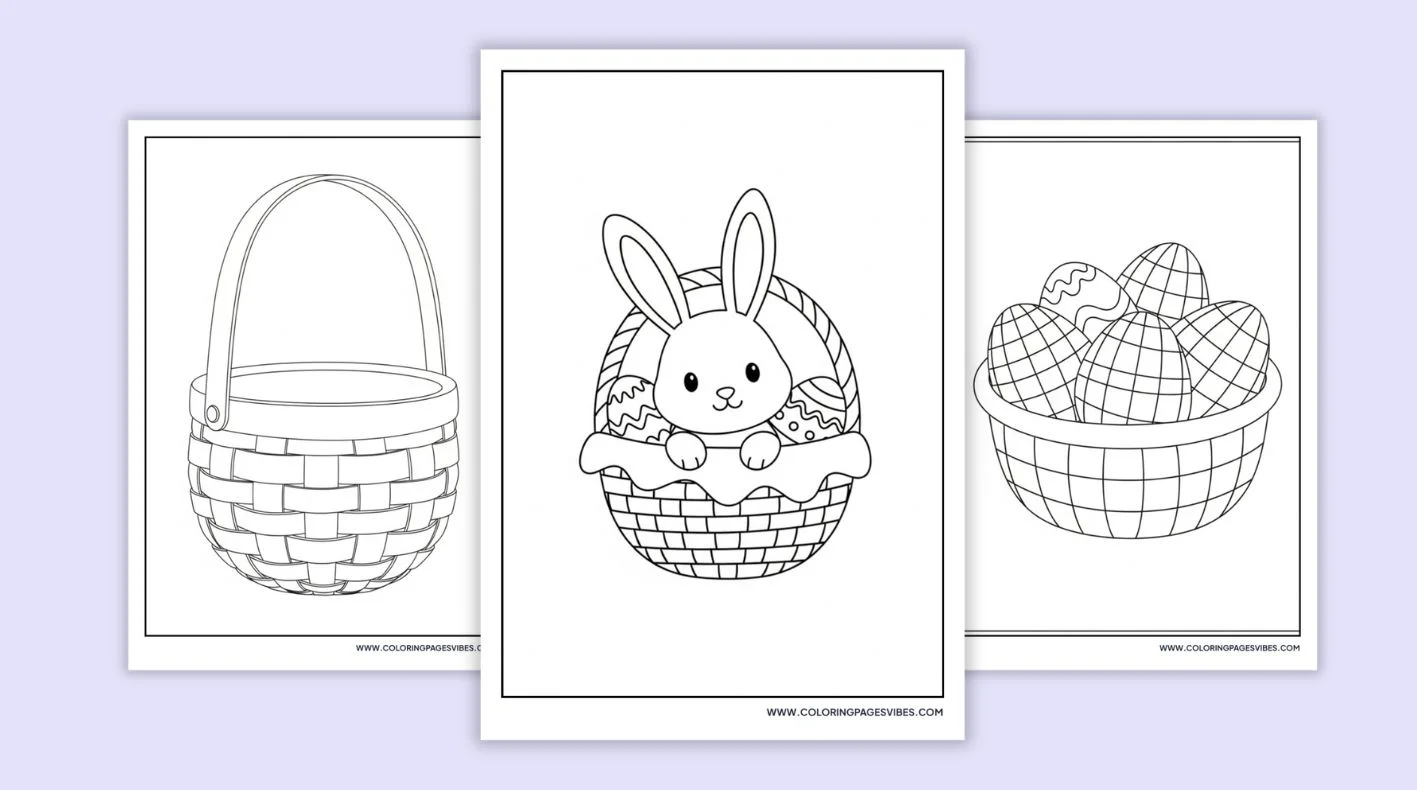 80+ Free Printable Easter Basket Coloring Pages