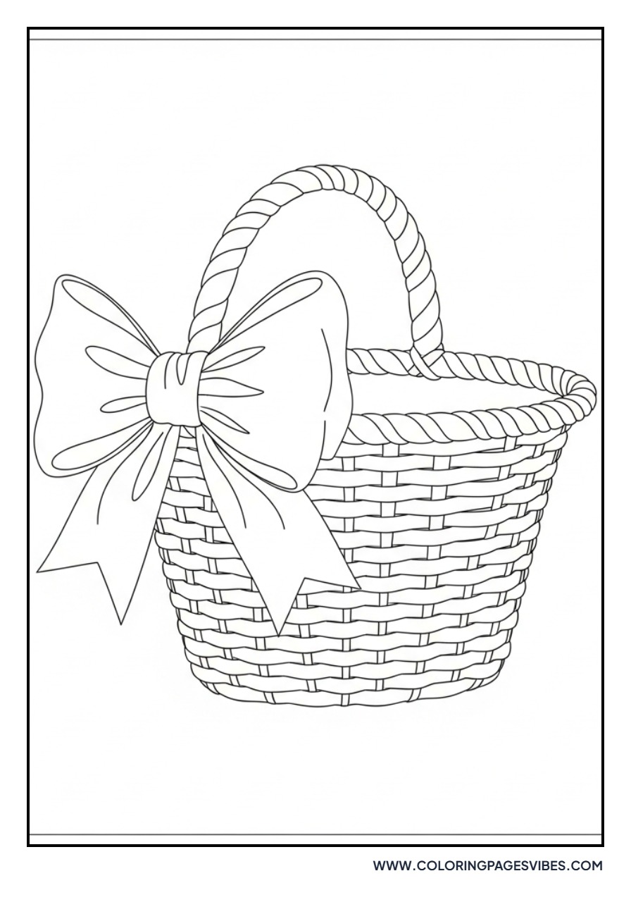 Woven Basket with Big Bow