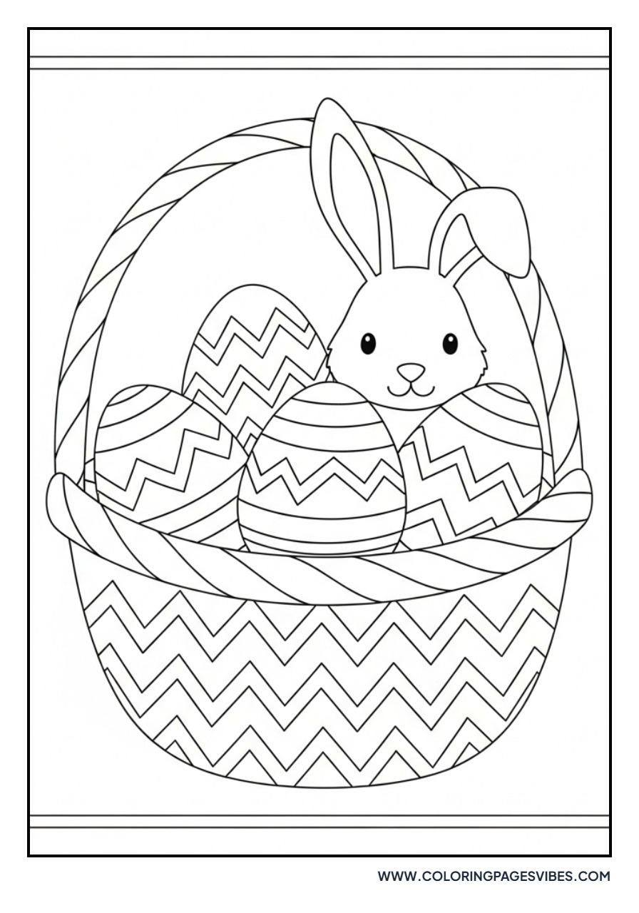 Zig Zag Pattern Eggs Basket