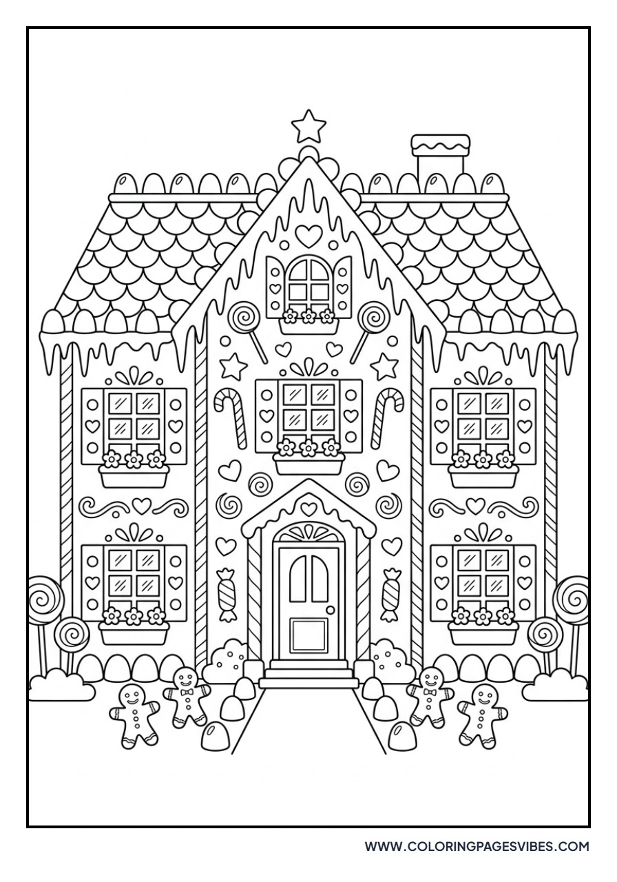 Double Story Gingerbread Mansion