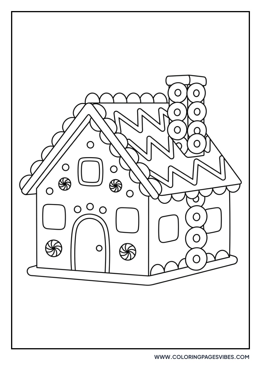 Gingerbread House with Candy Chimney