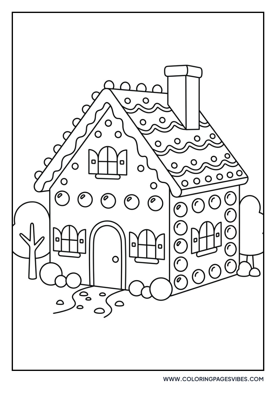 Gingerbread House with Chocolate Buttons