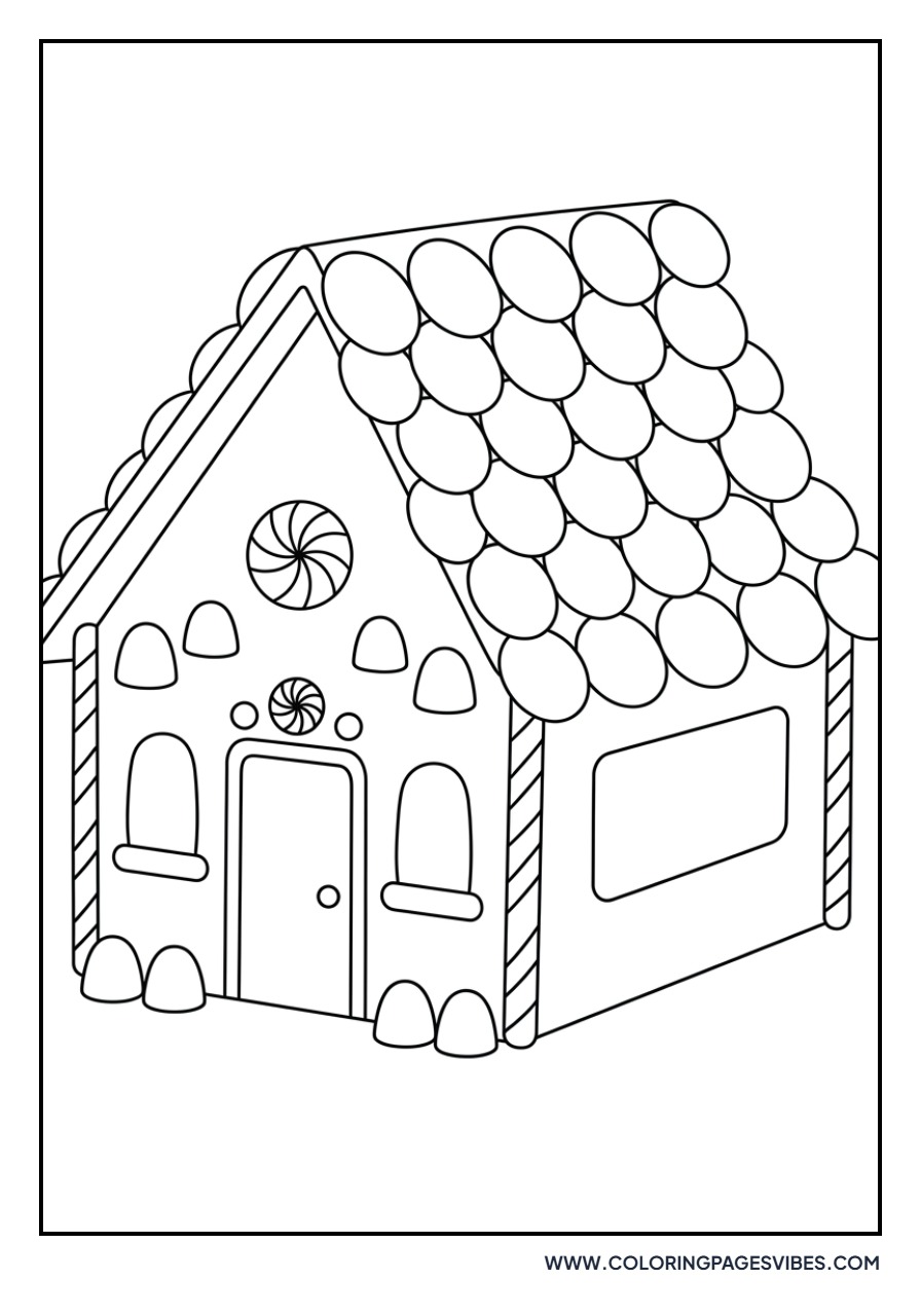 Gingerbread House with Cookie Shingles