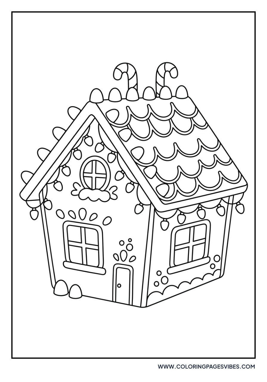 Gingerbread House with Gumdrop Lights