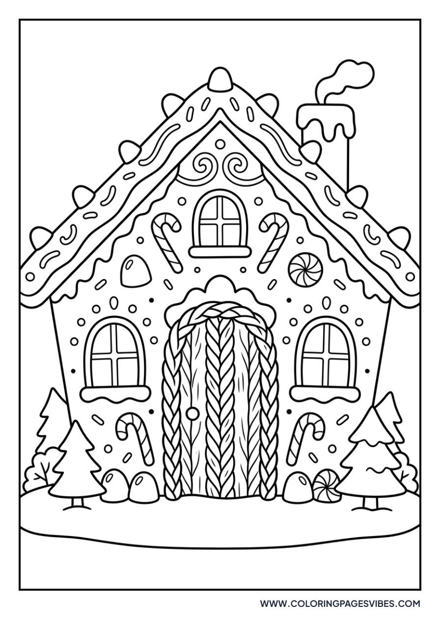 Gingerbread House with Licorice Door