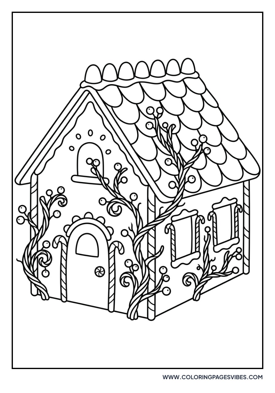 Gingerbread House with Licorice Vines
