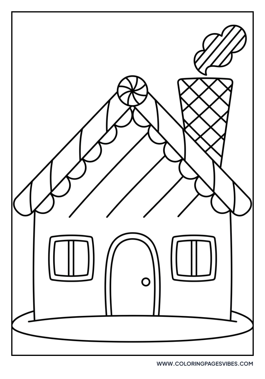 Gingerbread House with Waffle Chimney