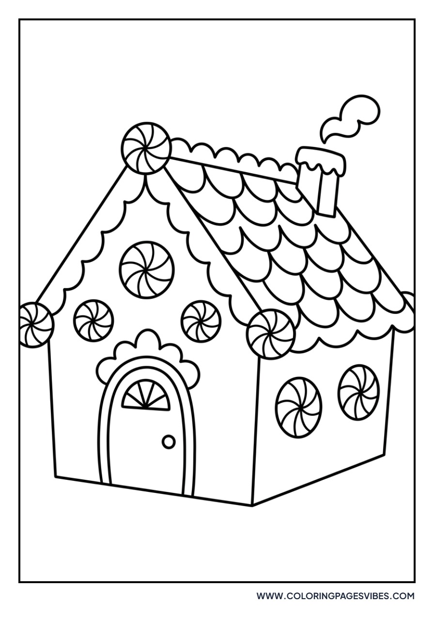 Peppermint Window Gingerbread House