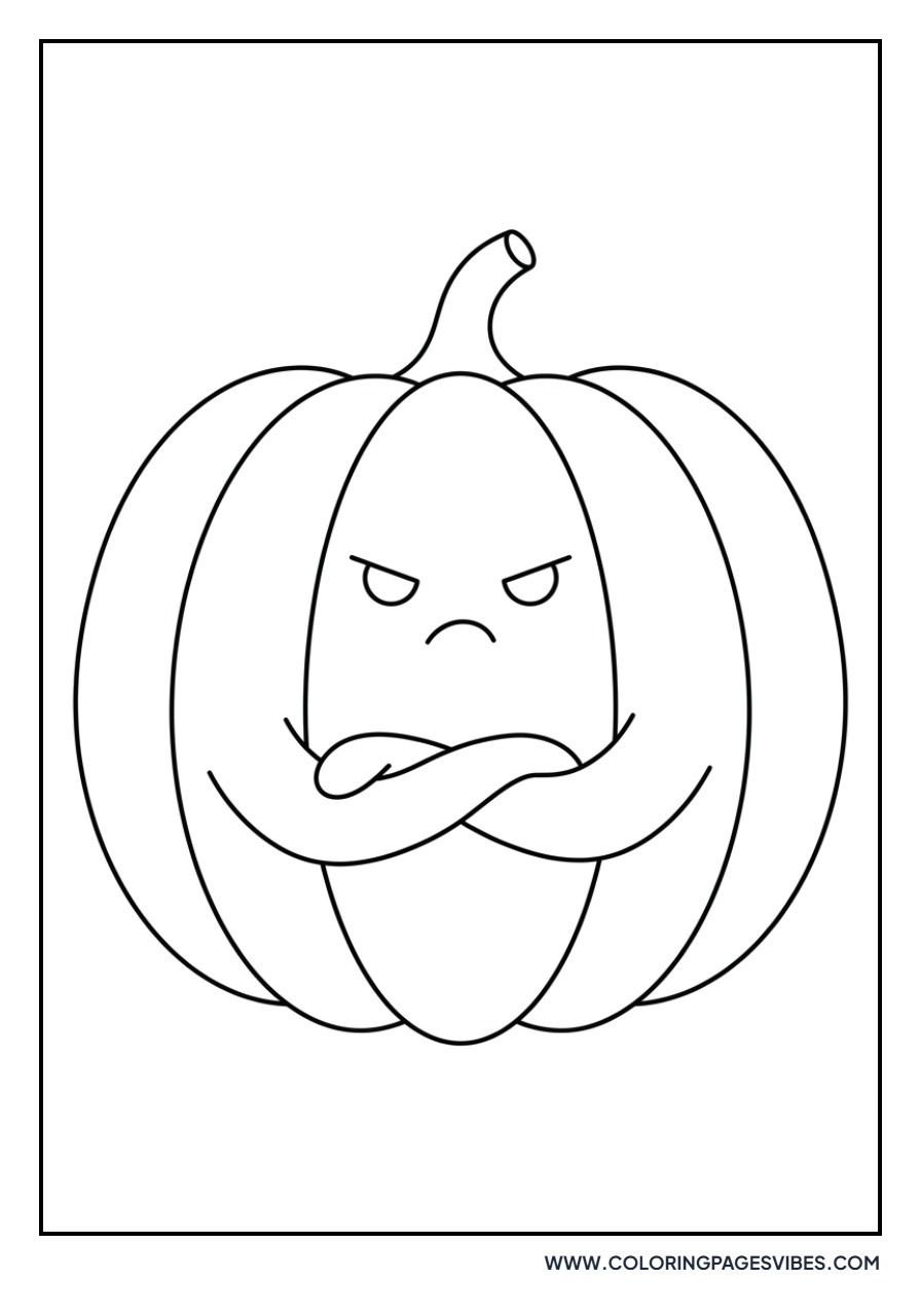 Angry but Cute Pumpkin
