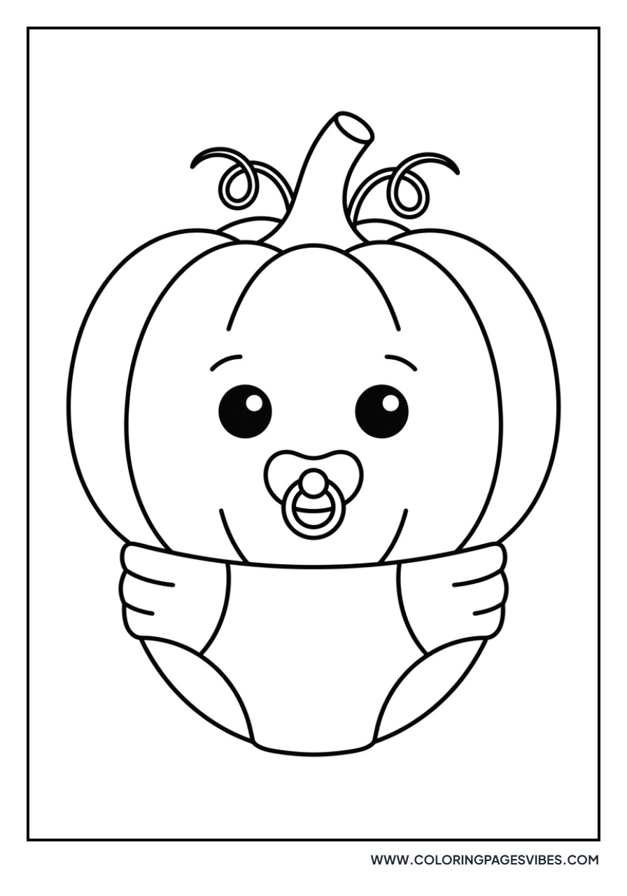 Baby Pumpkin with Pacifier