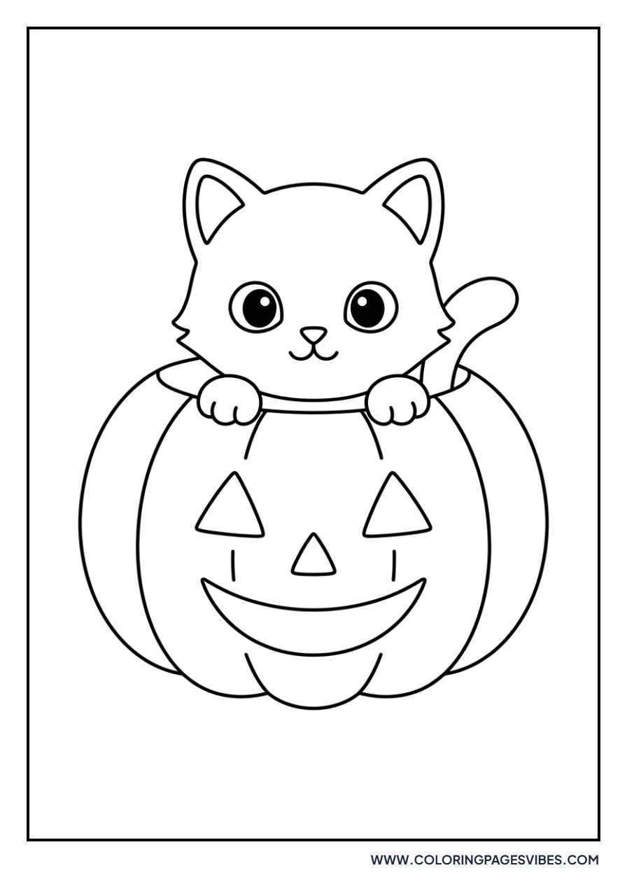 Cat in a Pumpkin