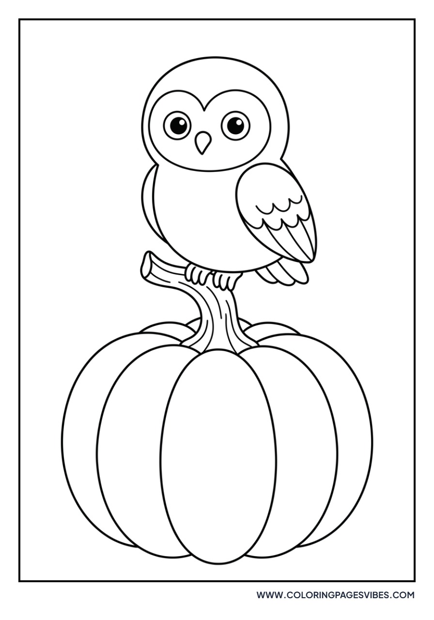 Owl on a Pumpkin