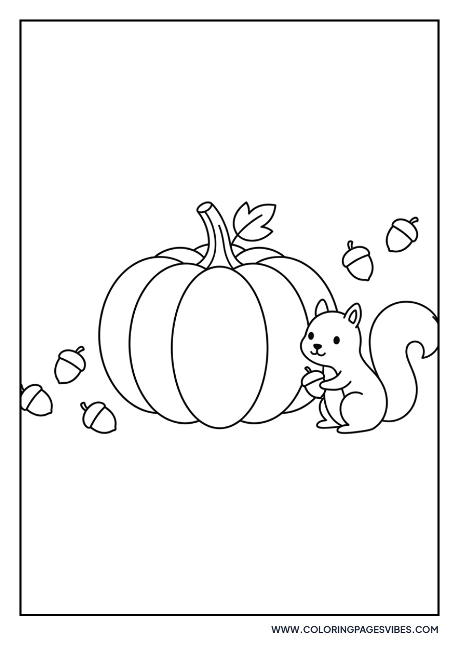 Pumpkin and Acorns