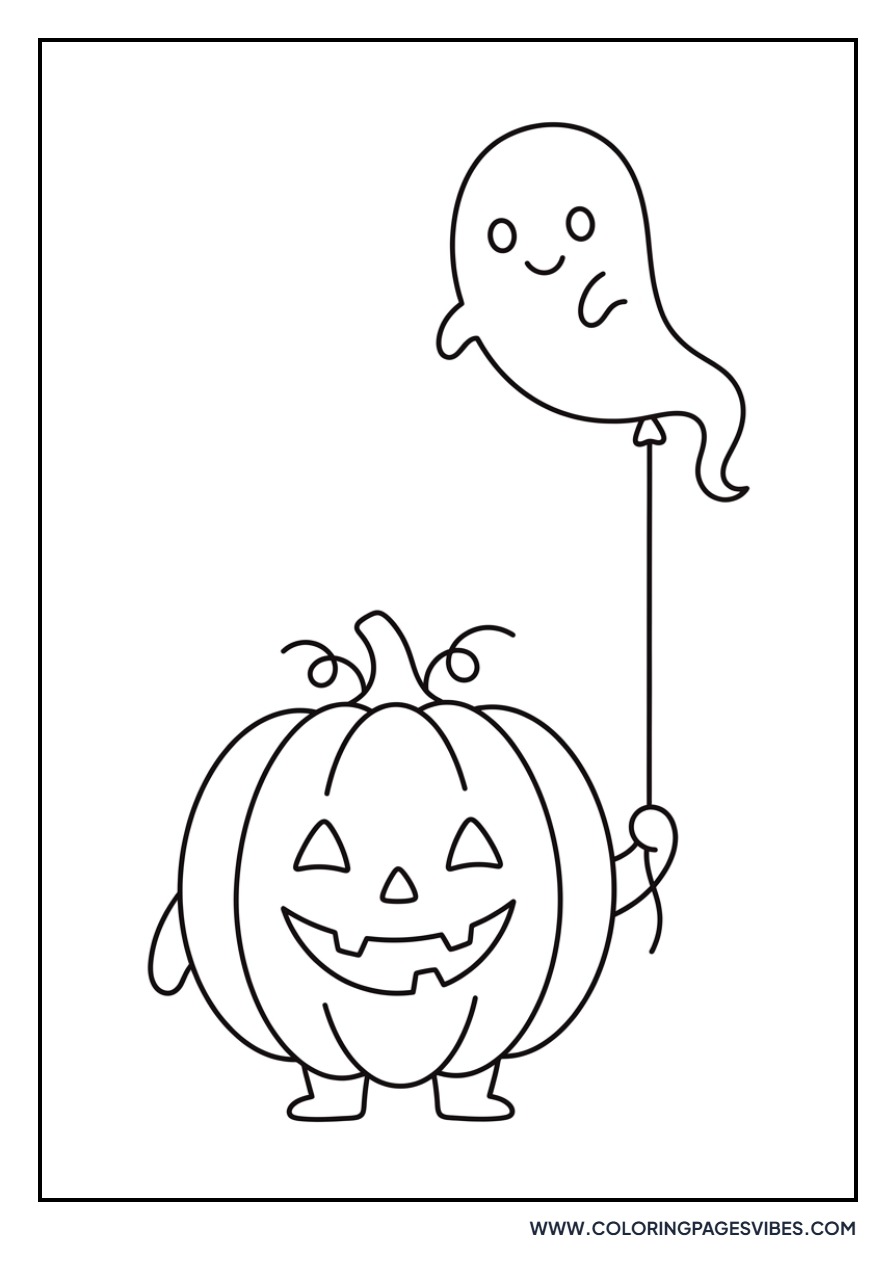 Pumpkin with a Balloon
