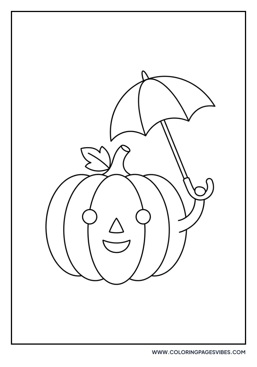 Pumpkin with a Umbrella