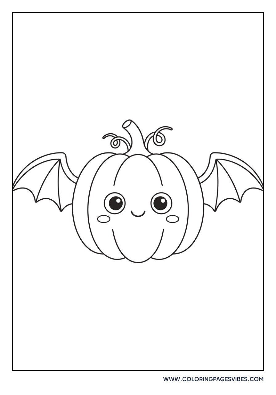 Pumpkin with Bat Wings
