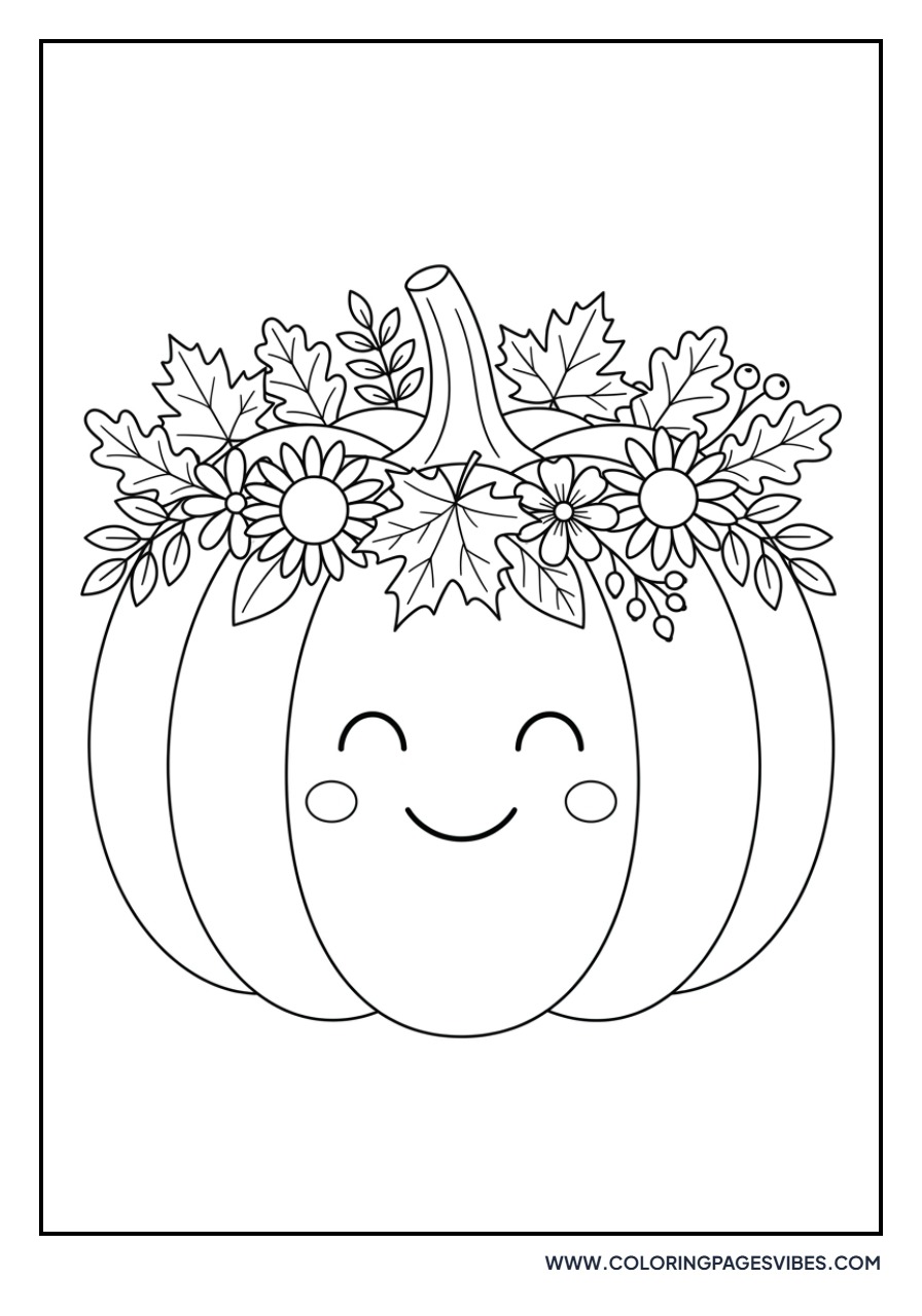 Pumpkin with Flower Crown
