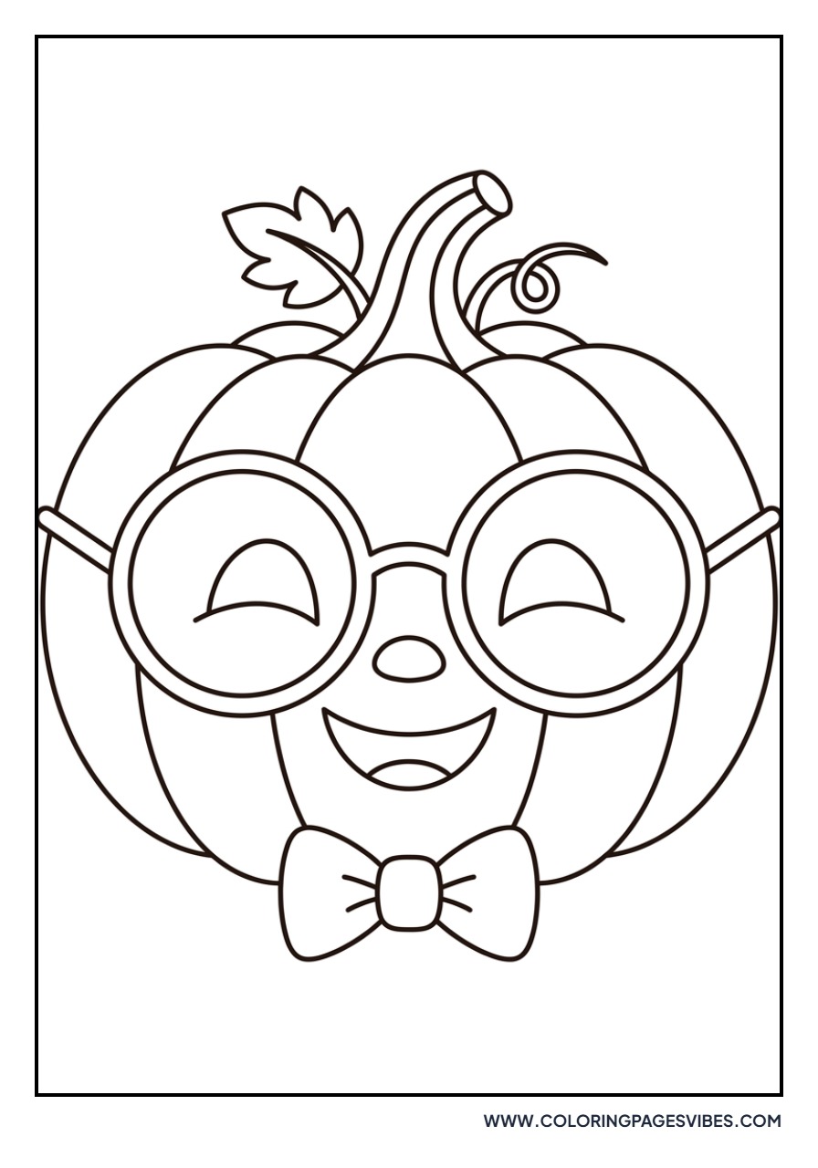 Pumpkin with Glasses