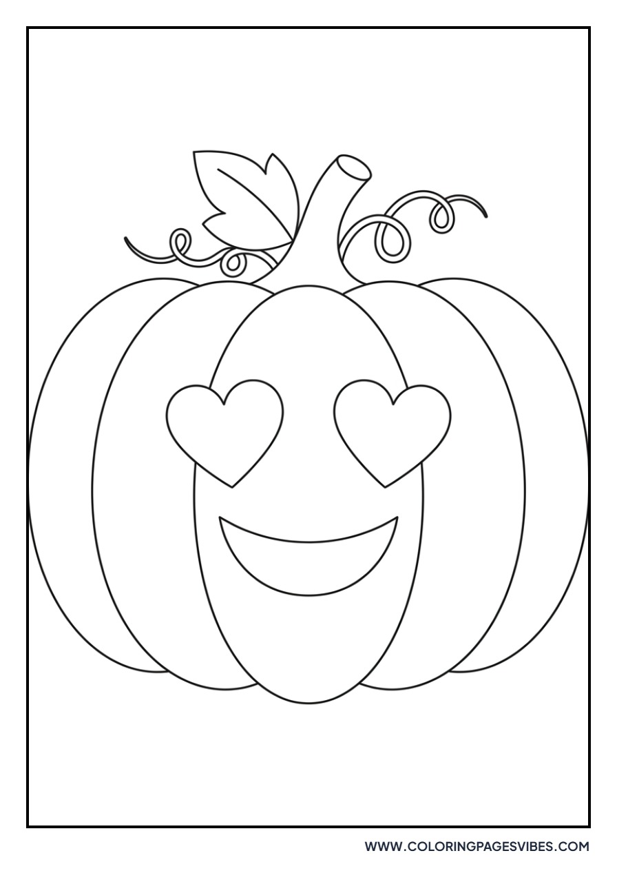 Pumpkin with Heart Eyes