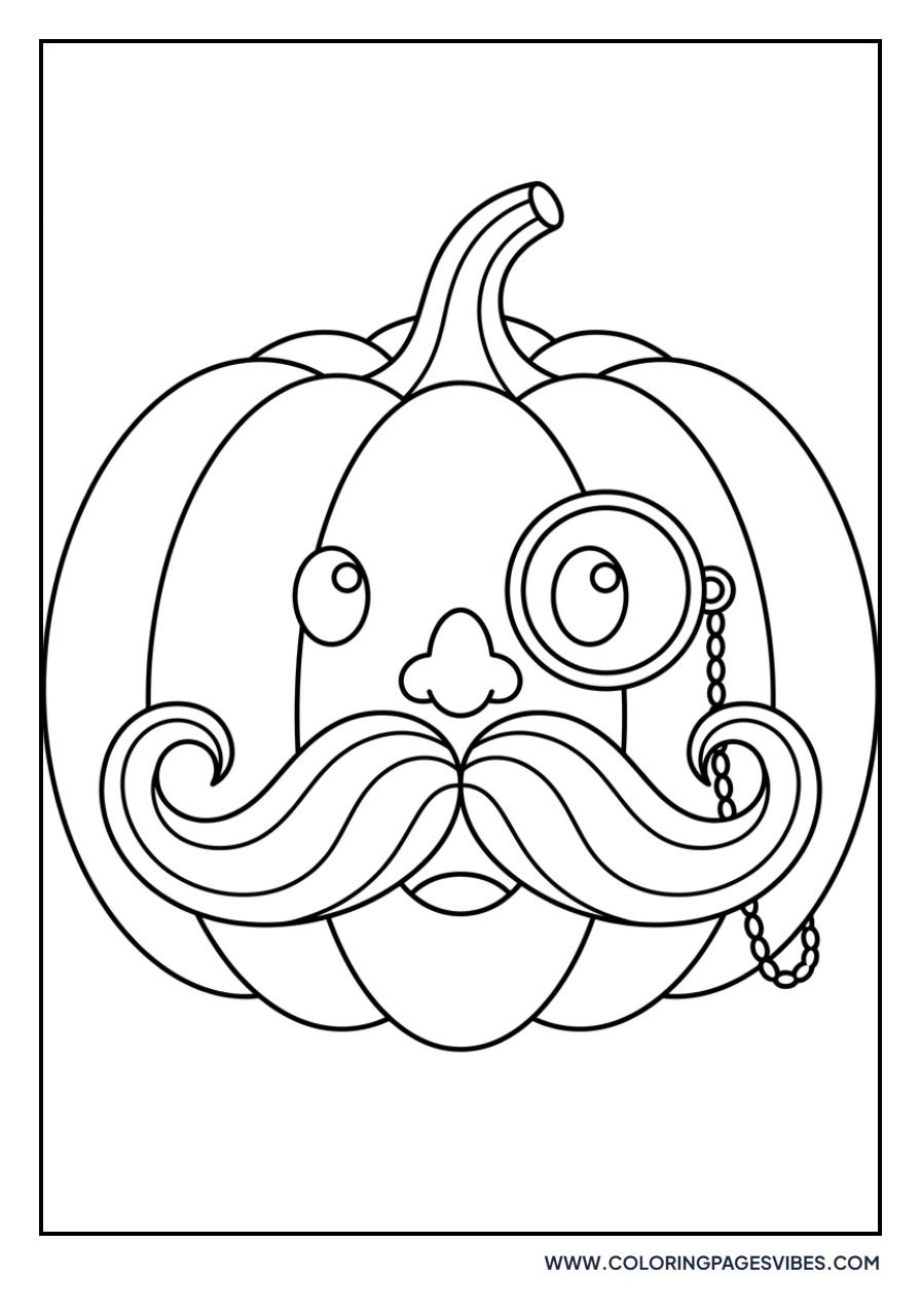 Pumpkin with Mustache