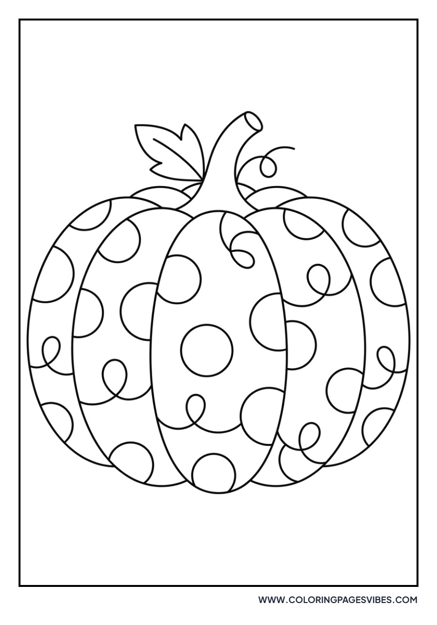 Pumpkin with Polka Dots
