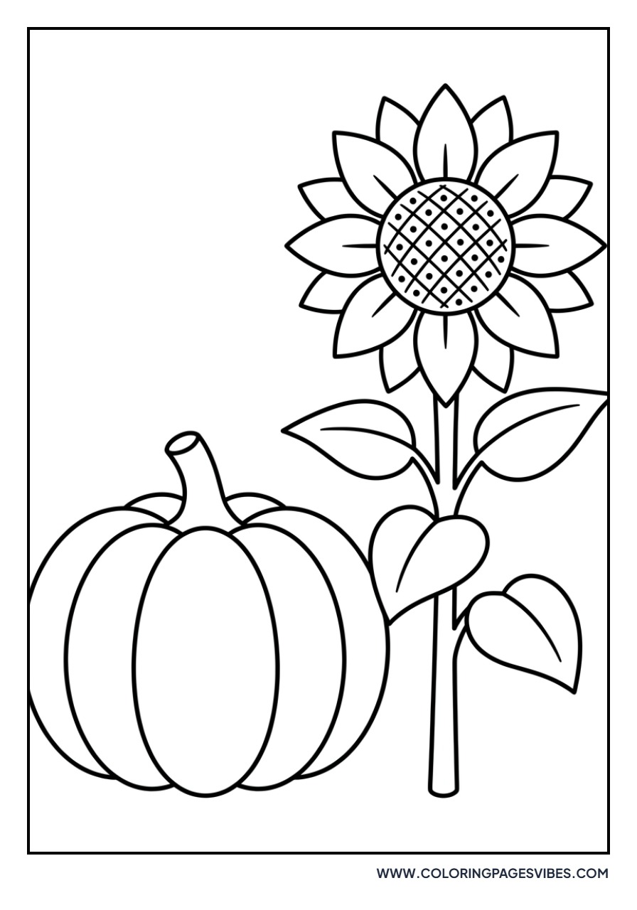 Pumpkin with Sunflower