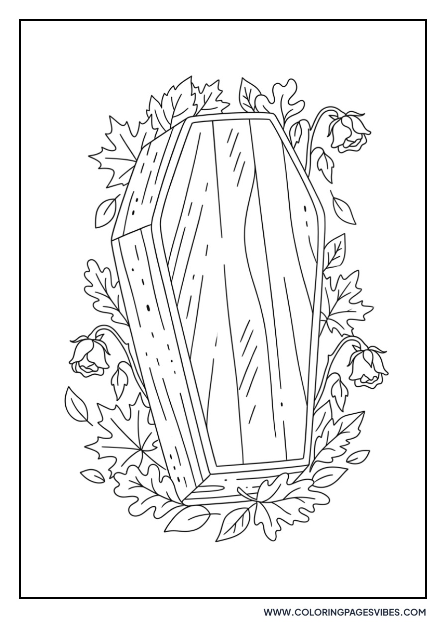 Coffin and Flowers