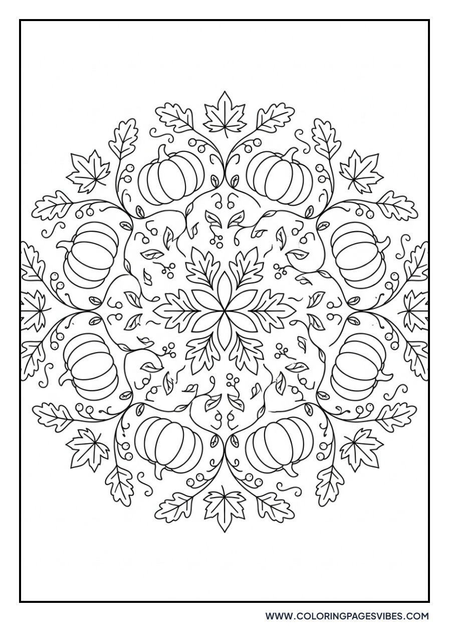 Jack-o'-lantern Mandala