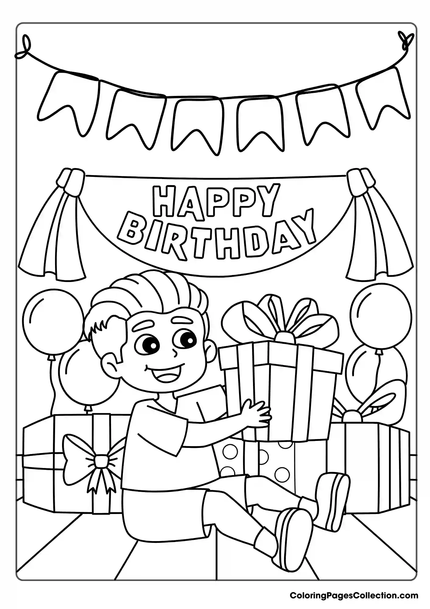 happy birthday coloring pages