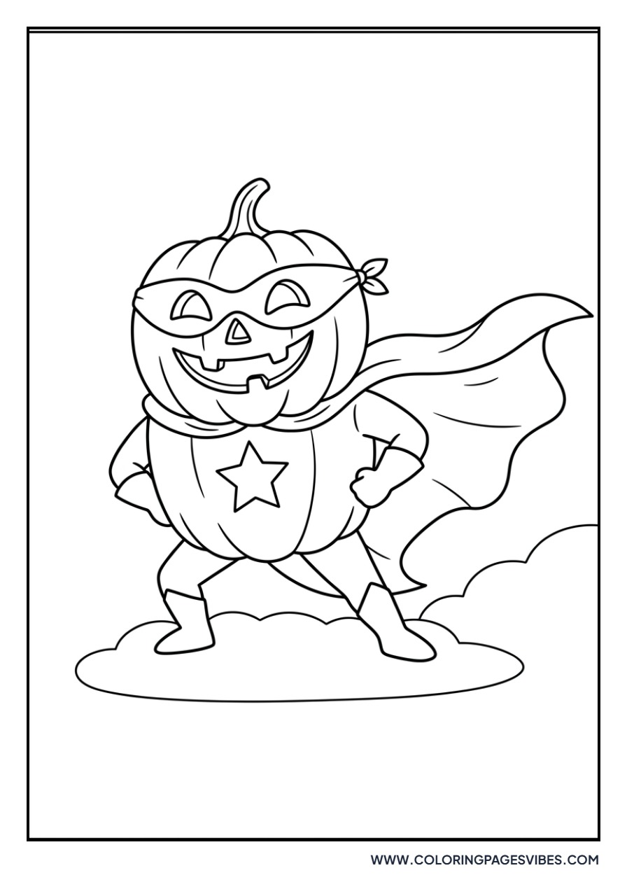 Jack O Lantern Wearing a Cape
