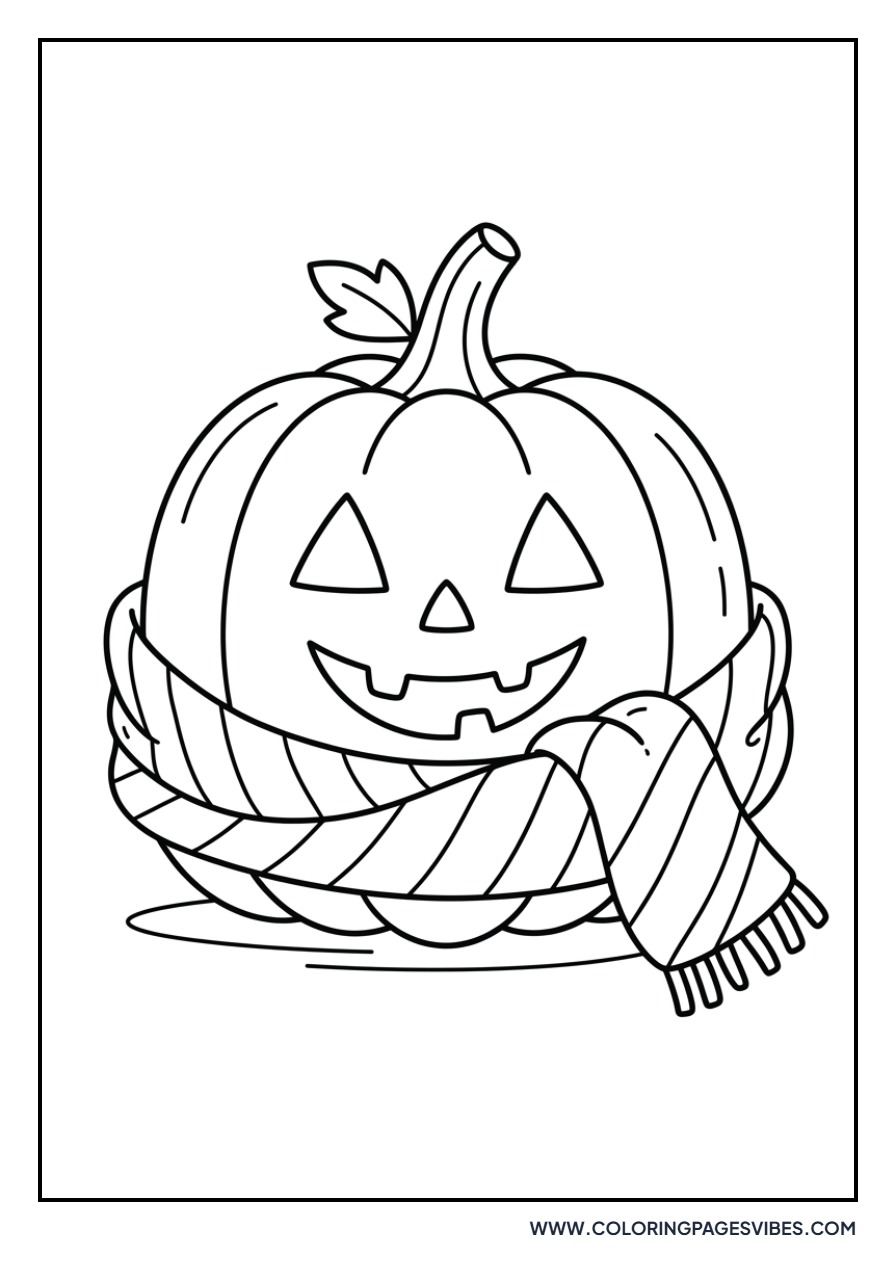 Jack O Lantern with a Scarf