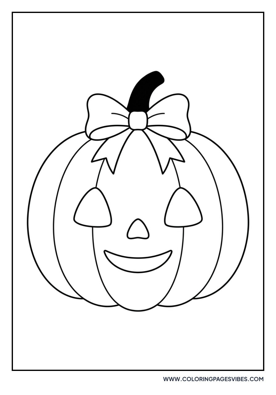Jack O Lantern with Bow