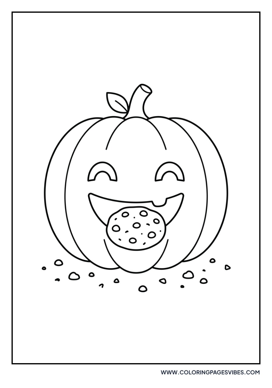 Pumpkin Eating a Cookie