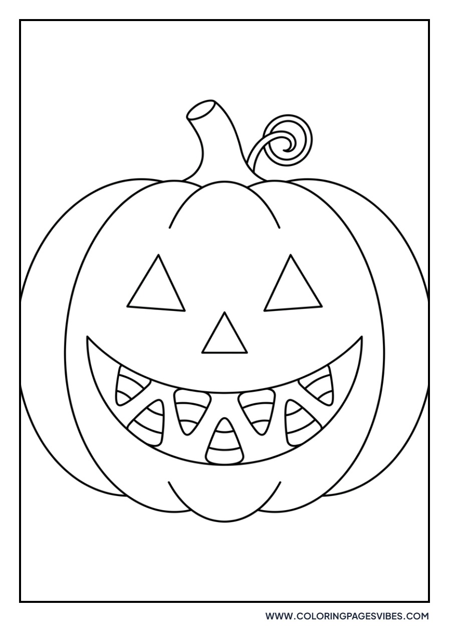 Pumpkin with Candy Corn Teeth
