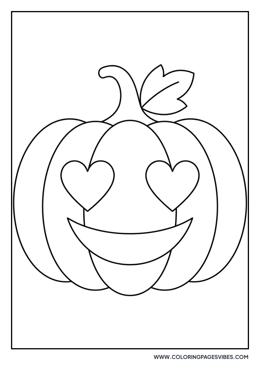 Pumpkin with Heart Eyes