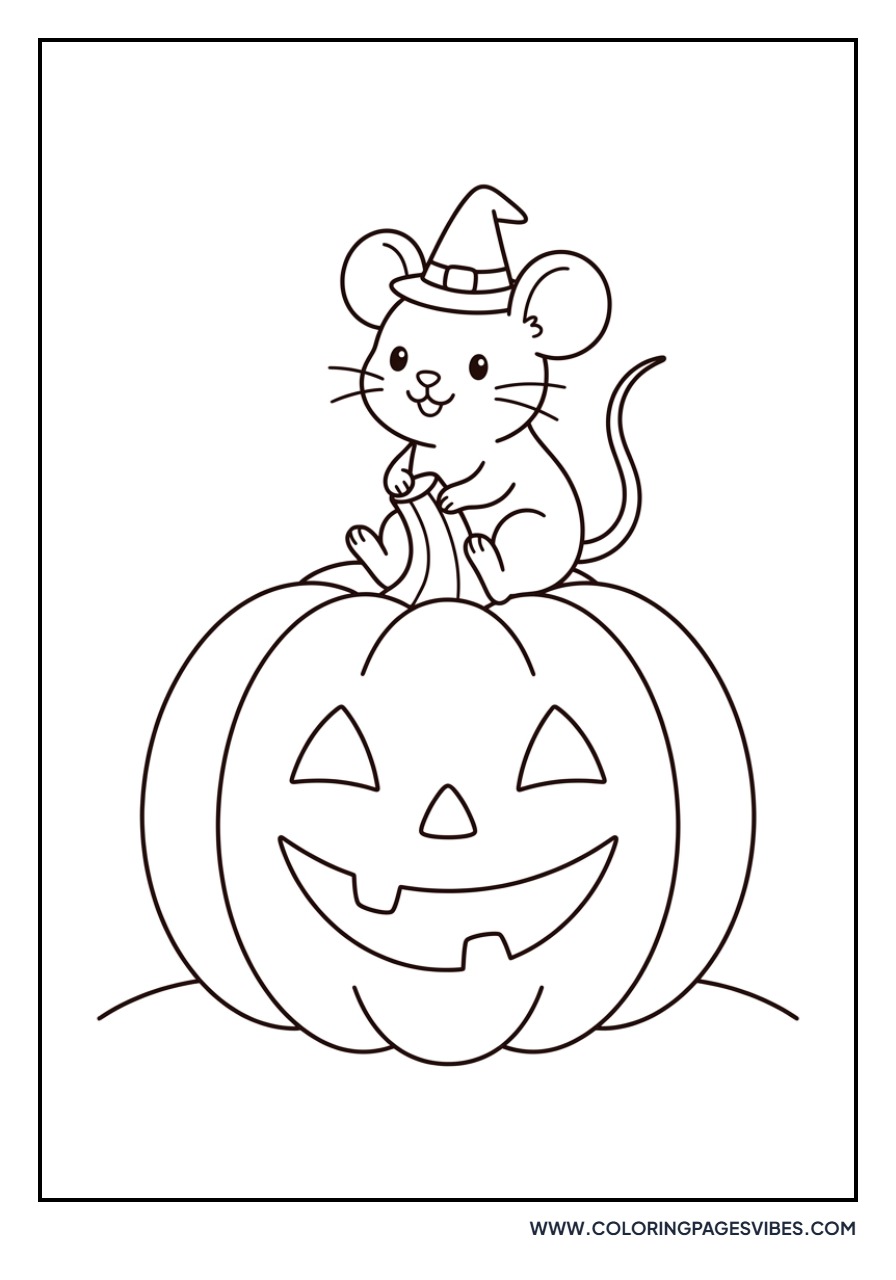 Pumpkin with Mouse Friend