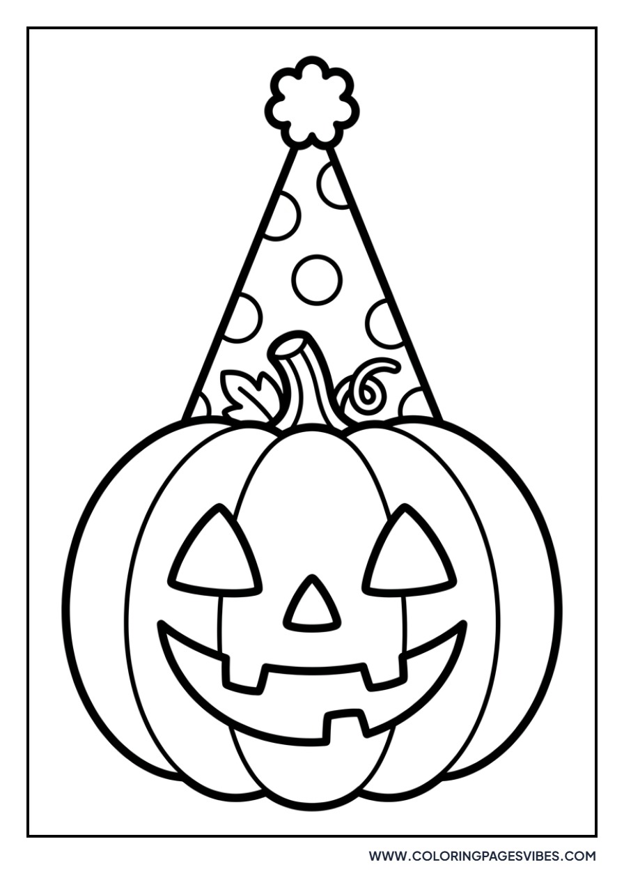 Pumpkin with Polka Dot Hat