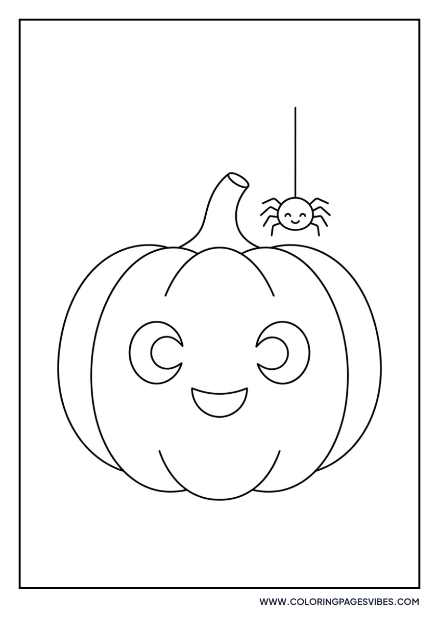 Pumpkin with Spider Friend