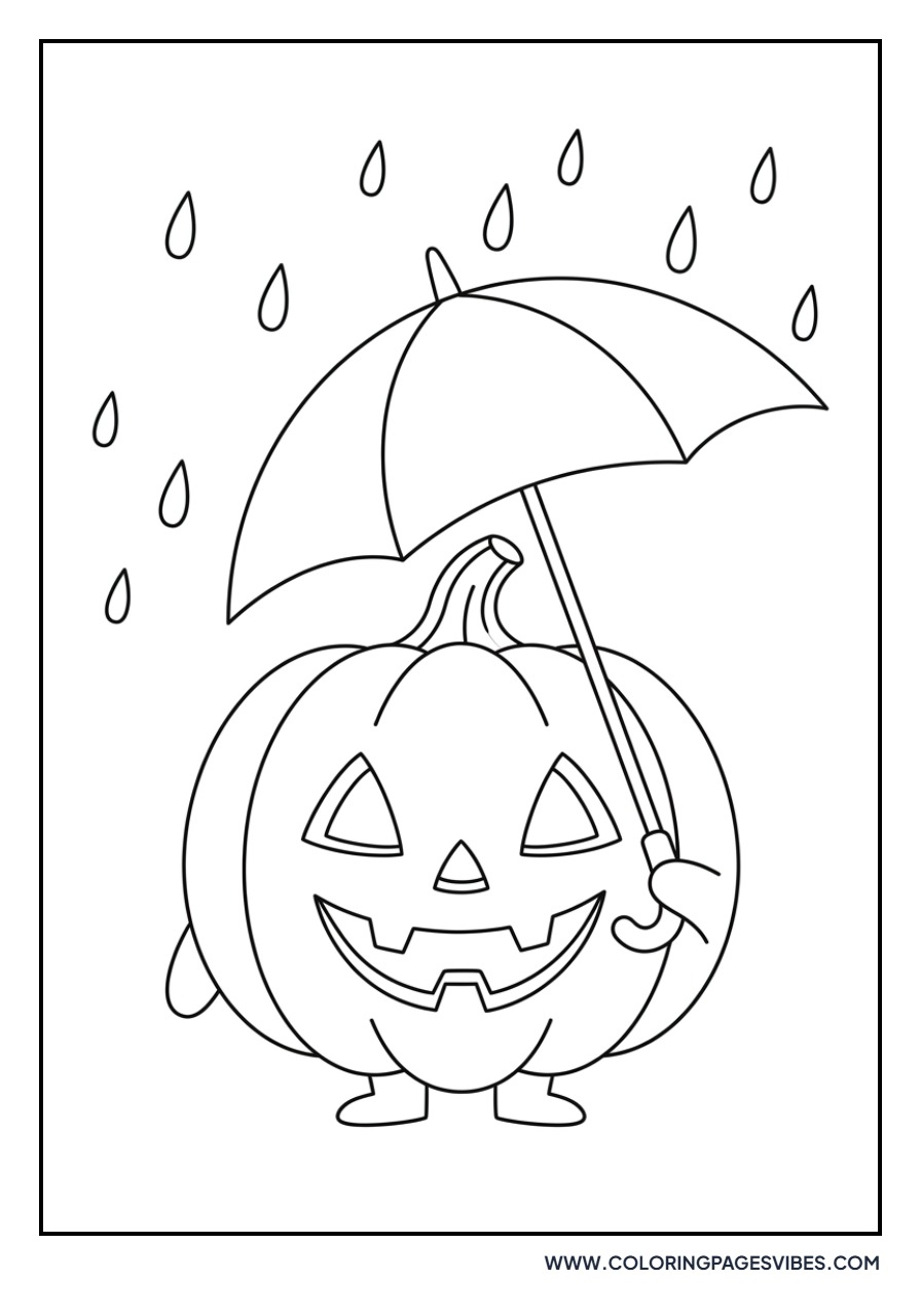 Pumpkin with Umbrella