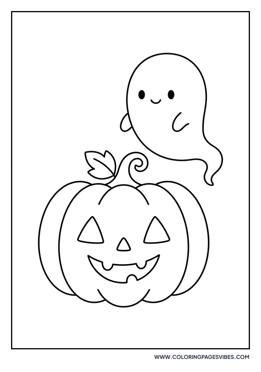 Spooky-Sweet Ghost and Pumpkin