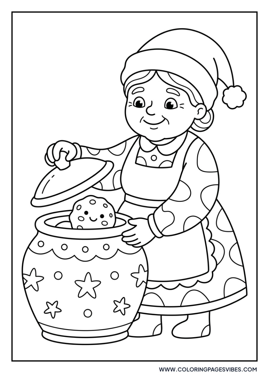 Mrs. Claus and a Cookie Jar