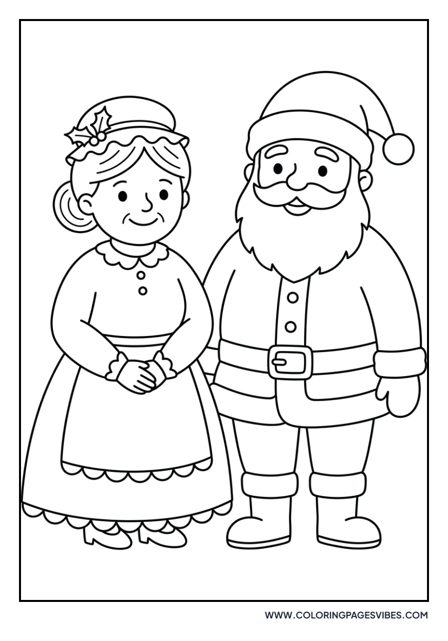 Mrs. Claus and Santa Silhouette